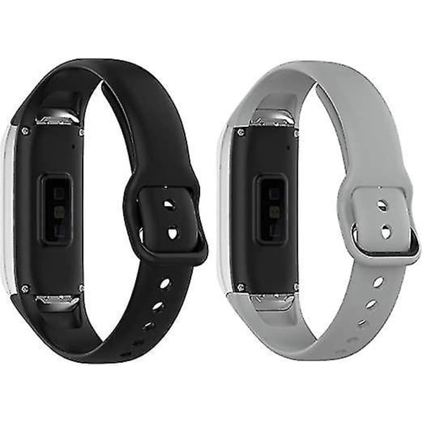 Samsung Galaxy Fit Sm-r370 Rem - 2 Pakning Silikon Sport Armbånd Armbånd for Fitness