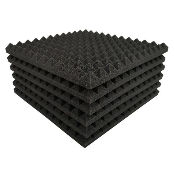 12 Pakk Pyramidformet Lyddempende Skum Lydtett Polstring Behandlingspanel For Bassisolasjon