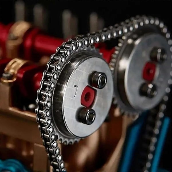 Modelmotor-sæt til voksne, 8-cylindret metalbilmotor-model-sæt, Resin DIY bilmotor-samlesæt