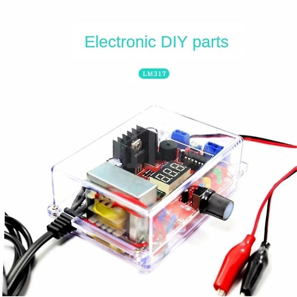 Lm317 Justerbar Spenningsregulator DIY Kit 220v Til 1.25v-12.5v Nedtrappende Strømforsyningsmodul Elektroniske Kit EU Plugg
