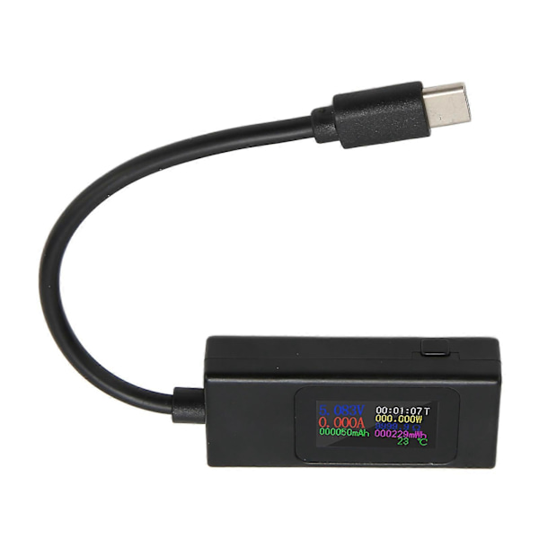 USB-testare Professionell Ström Spänning Effekt Tid Exakt Mätning Dubbelriktad USB C-mätare 4?30V 0?6.5A YEMMA