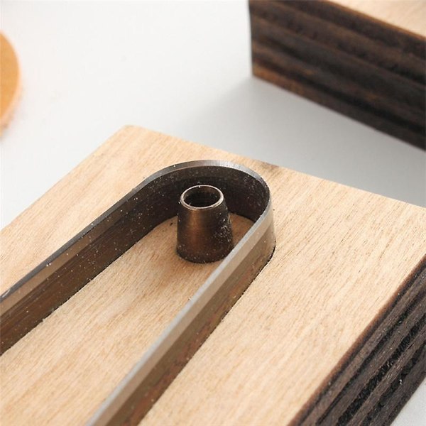 Læder Craft gør-det-selv nøglering Stålblad udstanset stålstanseværktøj Vedhæng skæreform træ udstanset