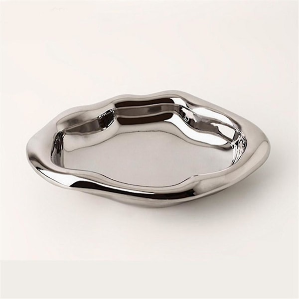 Brett Smykkelagringsbrett Lett Luksus Keramisk Oppbevaringsdisplaybrett Snacksbrett Moderne Dekorative Ornamenter, rektangulær