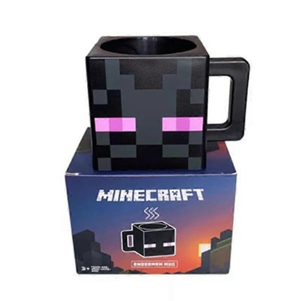 Minecraft Mugg med lock, Spel Merchandise Keramisk Kopp, Läckagesäker Resemugg, Creeper-tema Present