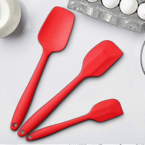 Silikonspatelset med 3 Värmebeständiga Spatlar Non-stick Gummispatel