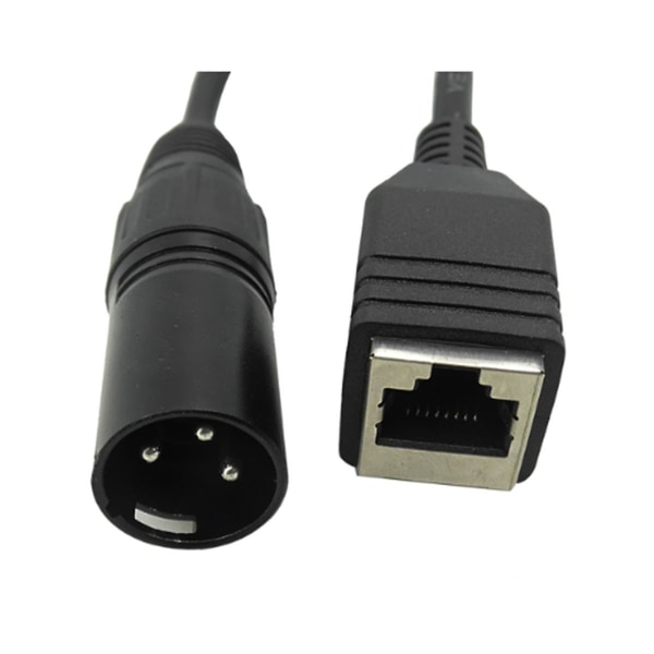 Adapter Konverter Dmx Kabel Forlengelseskabel Xlr 3 Pin Til Rj45 nettverkskontakt (hann)