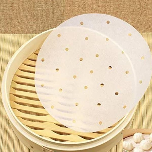 Lining-100 Ark Perforert Bakepapir, Firkantet Bambus Dampet Papir Kompatibelt Med ,hvit