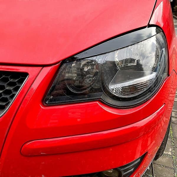 Frontlykt Deksel Trim ABS For Polo 9n 2005-2009 Blank Svart