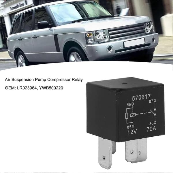 Luftfjæringskompressor-relé 12W 70A LR023964 for Range Rover L322 2006 til 2012