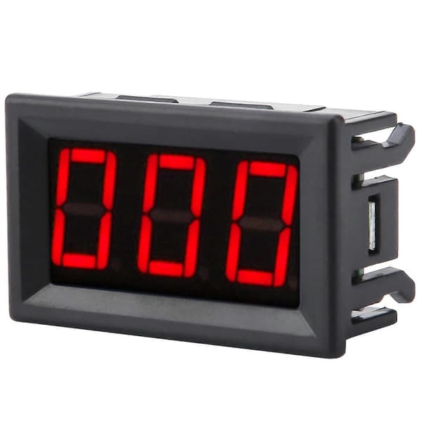 3-cifret LED Digital Amperemeter Strøm Måler Panel Mikrojustering DC0-1A (Rød)