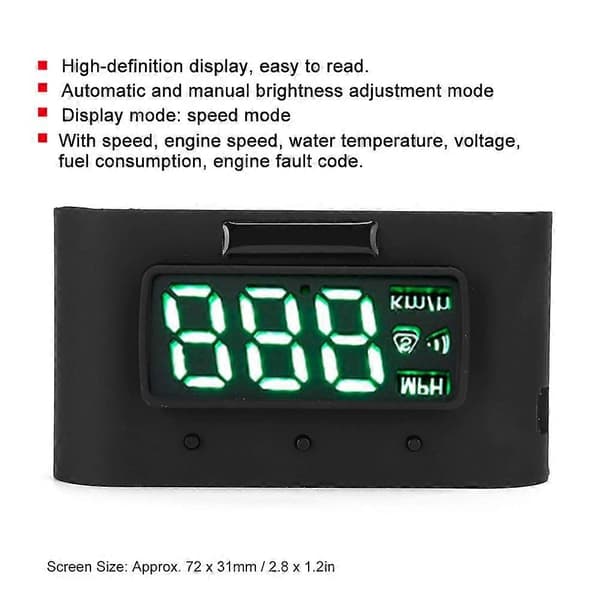 SINCOTECH 12V Universal HUD Head-Up Display GPS Hastighedsvarslingssystem til Biler