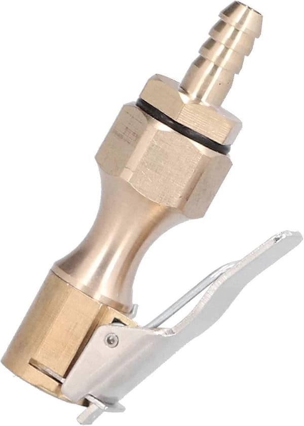 Luftchuck Mässing Däckpump Låsande Chuck Luftkompressor Pump Adapter (guld) (1st)
