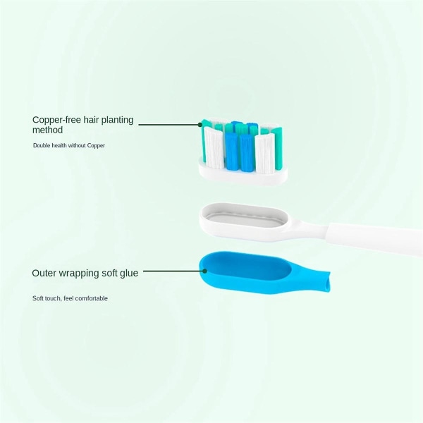 10 st Lämplig för elektriskt tandborsthuvud Lftb01-p Mjuk borstdämpning Rengöringsborste Head-pu
