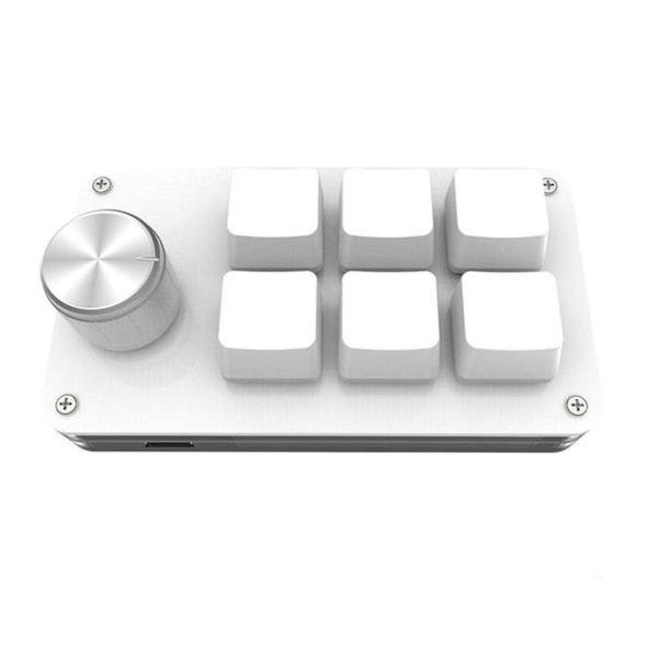 Egendefinert tastaturprogrammering Makroknapp 6 taster Kopier Lim inn Mini mekanisk tastatur