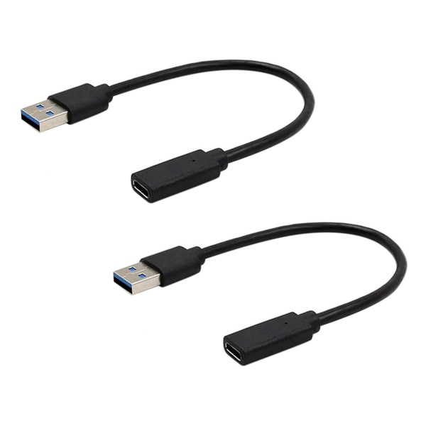 2x Usb3.1 Type C hunn til usb 3.0 A hann dataadapter for nettbrett/mobiltelefon