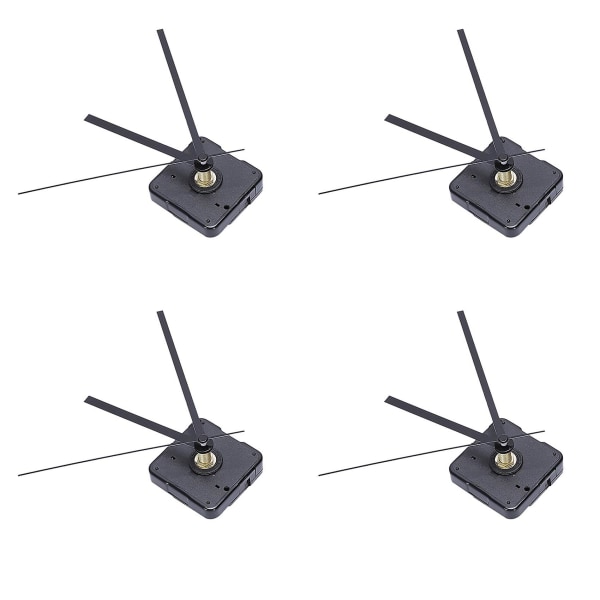 4x Klockmekanism DIY-kit Mekanism för Klockdelar Väggklocka Kvarts Timme Minutvisare Kvarts Cloc