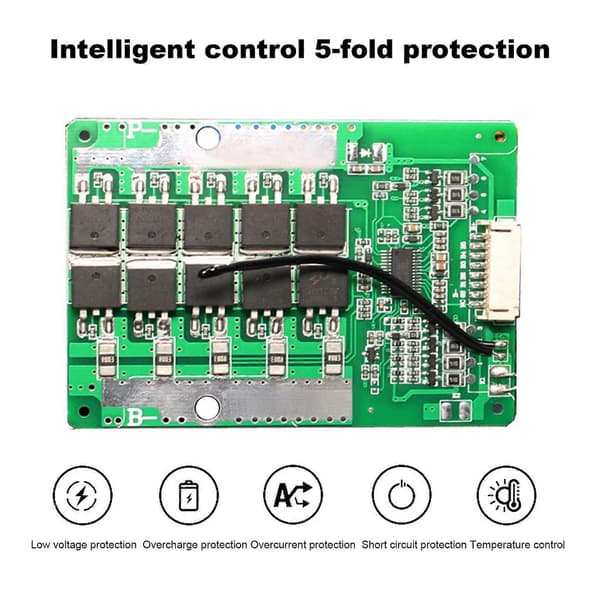 6S 24V 50A Litiumbatteriskyddskort med Batteribalans/Förbättra PCB BMS Skyddskort