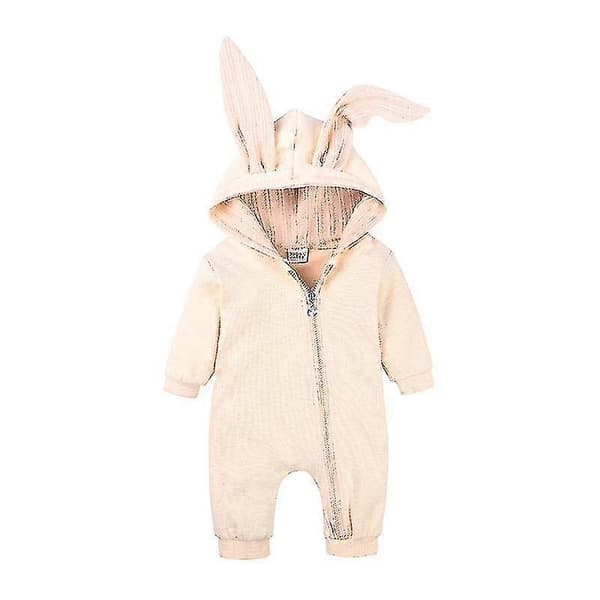 Spädbarns Bebis Sparkdräkt Kanin Jumpsuit Pyjamas Påsk Pjs