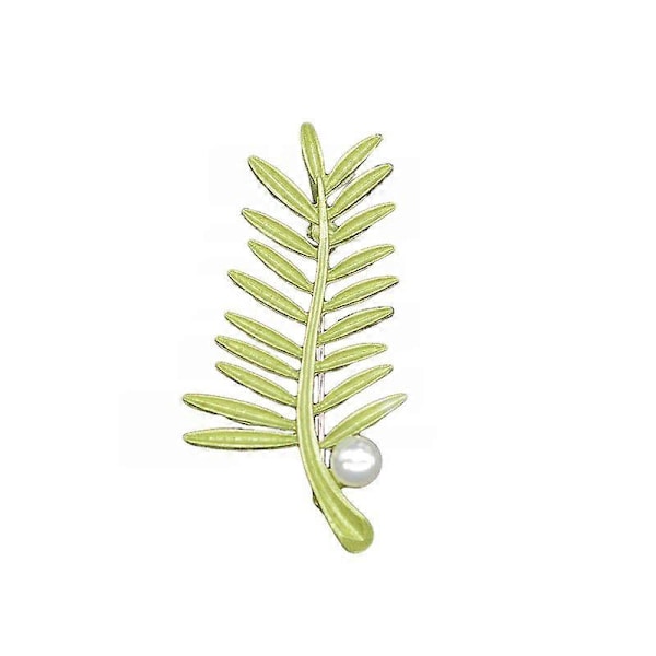 corsage ginkgo blad perle blomst broche kvinde