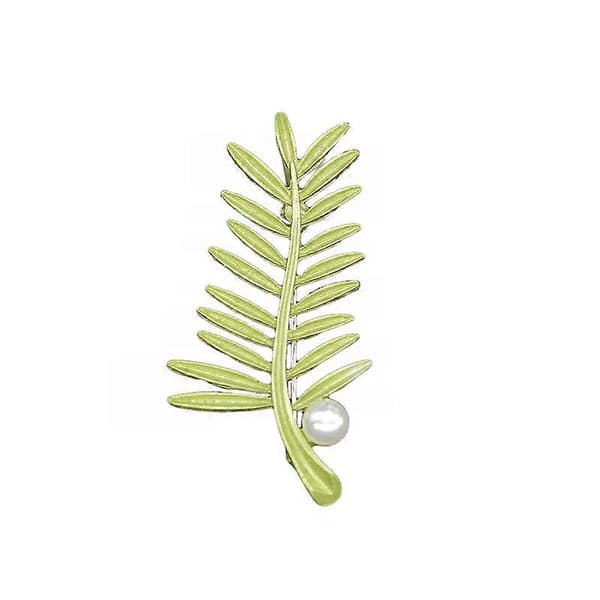 corsage ginkgo blad perle blomst brosje dame