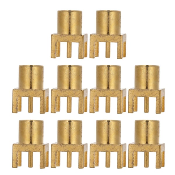 10 stk. MCX Socket PCB Loddeplade Endestik 4 Ben Hun-stik OFC Materiale 50ohm YEMAA