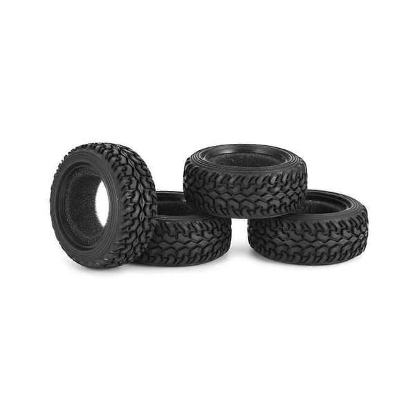 4 stk. 75 mm 1/10 RC On-Road Touring Car Gummihjul Dæk til Sakura RedCat, Sort