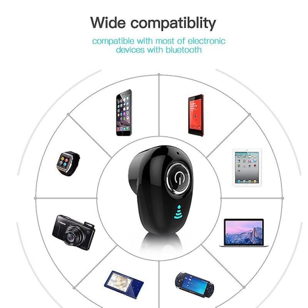 S650 Bluetooth-øretelefoner Trådløse hovedtelefoner Stereo Sports Vandtæt Sports In-ear Invisible