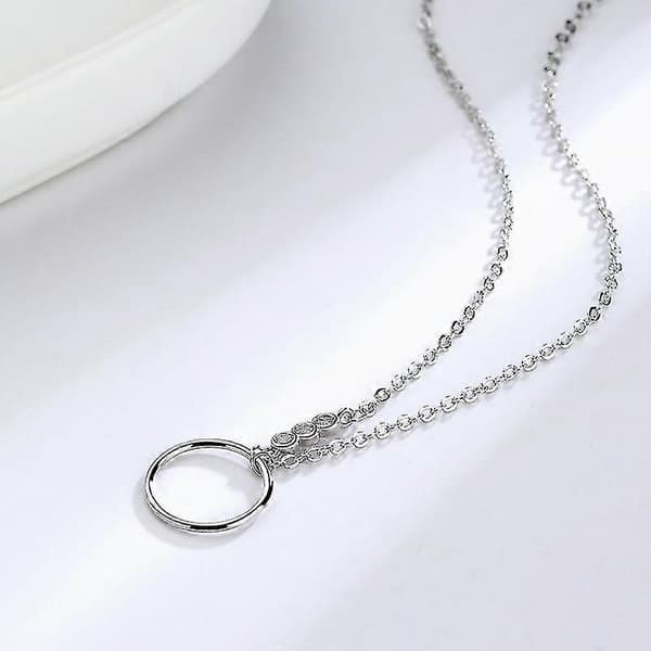 Enkelt Prickhalsband Smycken Silver Litet