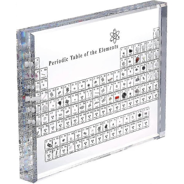 Akryl Periodisk Tabell Med Ekte Elementer, Kjemiske Elementer Display, Periodisk Tabell Over Elementer, Skoleundervisning, Bursdagsgave (rabatterte salg)