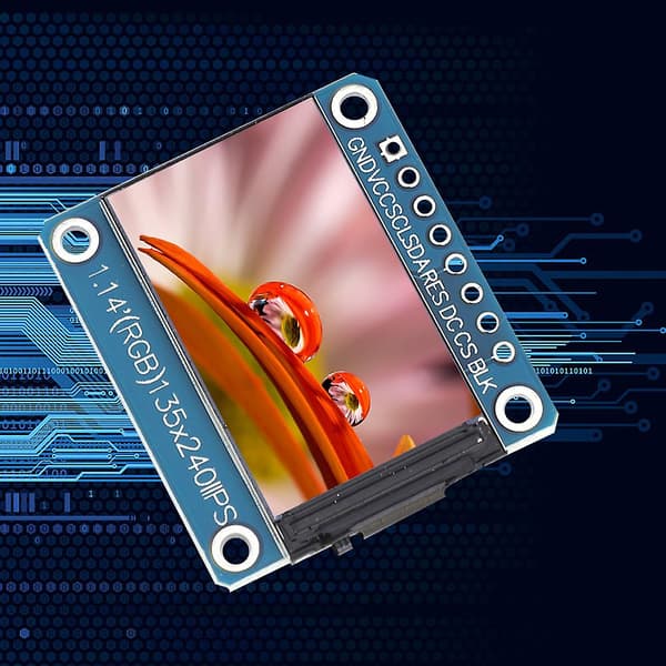 Høykvalitets 1.14in TFT IPS Display Modul med ST7789, 8Pin
