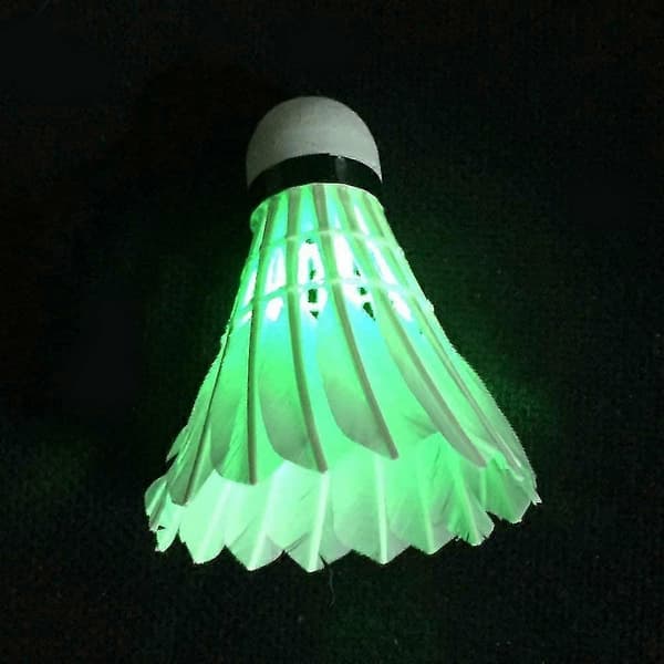 LED Badminton Shuttlecocks Mørk Natt Glød Birdies Belysning (4 stk)