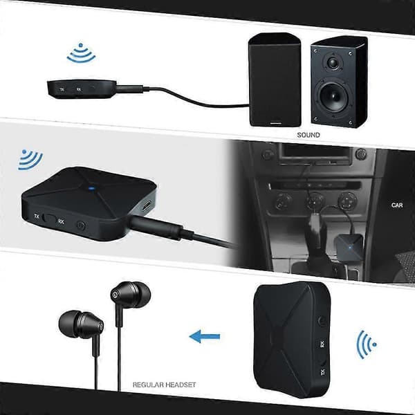 Bluetooth Transmitter Receiver Adapter 2 I 1 Trådløs Lydkonverter