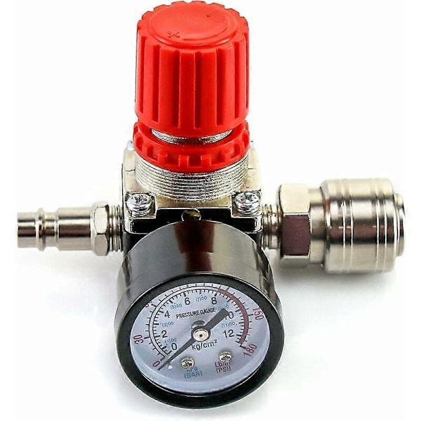 Luftkompressor trykregulator, 1/4 firevejs pneumatisk ekspansionsventil udskiftning trykregulator -