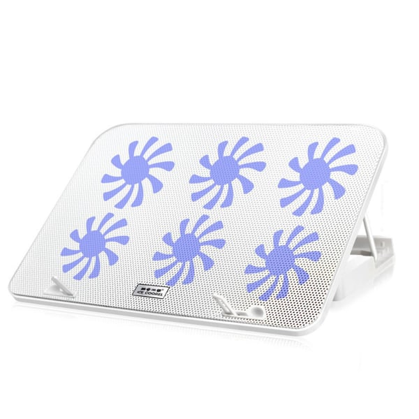 Kannettava kannettavan tietokoneen jäähdytin , USB -käyttöinen jäähdytysalusta 6 hiljaista tuuletinta useimpiin kannettaviin