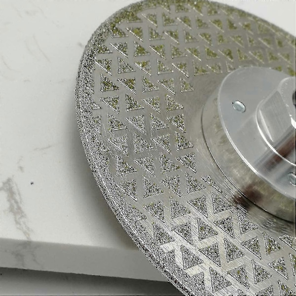 Diamantskive 125 mm dobbeltsidet elektropletteret savklinge til skæring og slibning af sten, granit, marmor, fliser
