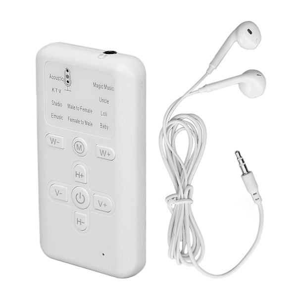 Live Lydkort Stemmeskifter 8 Lydeffekter Plug and Play Håndholdt Mini Stemmeskifter Enhet for Telefoner Nettbrett PC