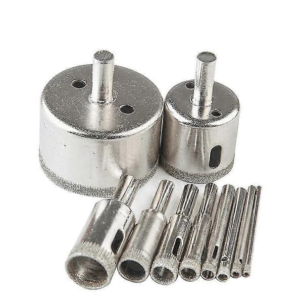 10 stk. 3-50 mm Diamant Hulsavsbor Sæt 100 Grit Flise Glasbor