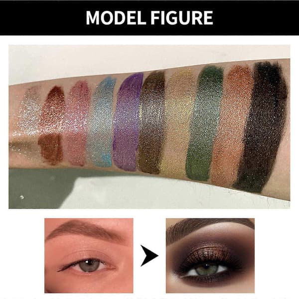 Ögonskuggstift Diamant Flytande Glitter Pärlhighlight Glitter Matt Avslutning Flytande Set 10*2,5ml
