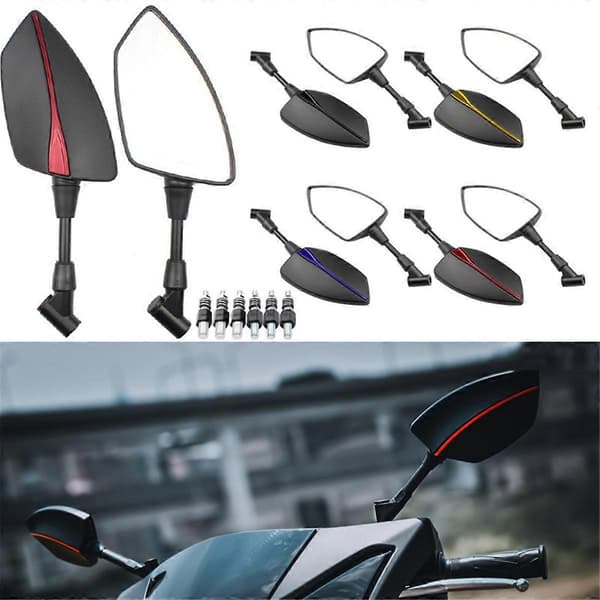Motorcykel Universal 10mm 8mm Backspegel Sidospegel Blå