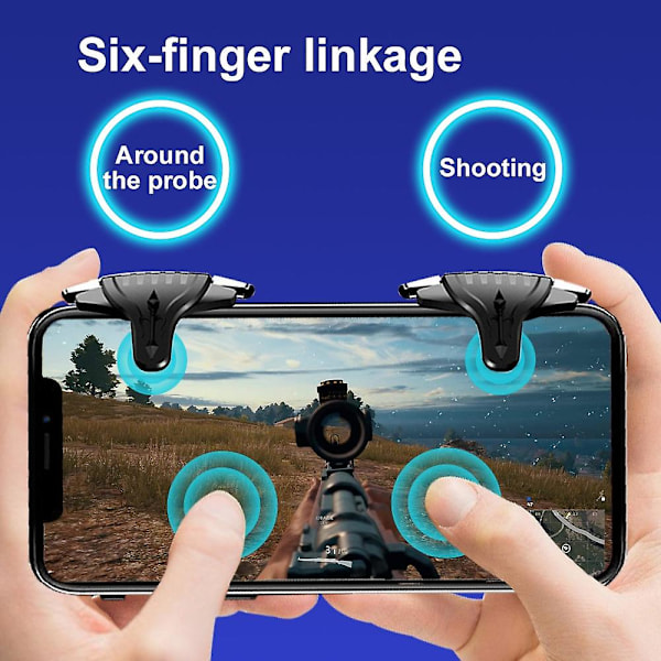 Pubg Mobile Game Controller Gamepad Trigger Aim Shooting Button L1r1 Shooting Joystick for Iphone