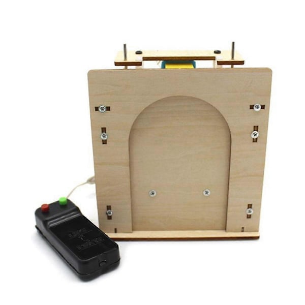 Trähissdörr Nr 1 Självbyggt Hus Garage Modell Elektrisk Dörrsats DIY Teknik Gizmo Leksak