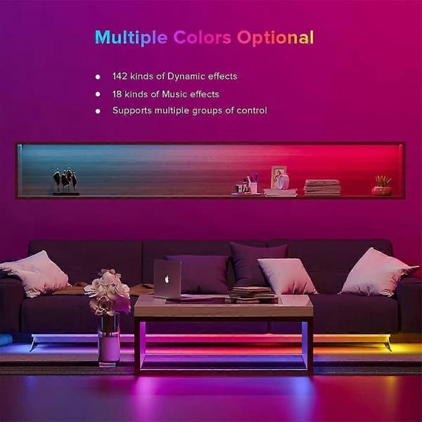 SP611E WS2812B WS2811 Bluetooth Musikk LED Strip Controller IR38 Taster Fjernkontroll APP for Adressebar LED
