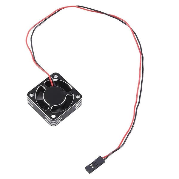 Metal Shell Esc Motor 25mm Køleventilator Højhastigheds Varmeafledningsventilator Køler Til Rc Bil Reservedel, Sølv