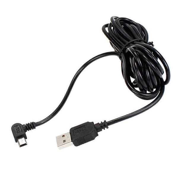 3,5 m USB Typ-A till Mini 5-Pin Rätvinklig Laddningskabel för GPS-navigator