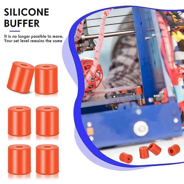 12 stk. 3D Printer Varmeplade Dele Silikone Nivellering Solid Seng Montering Varmebestandig Kompatibel med CR-10 Ender 3 Connect