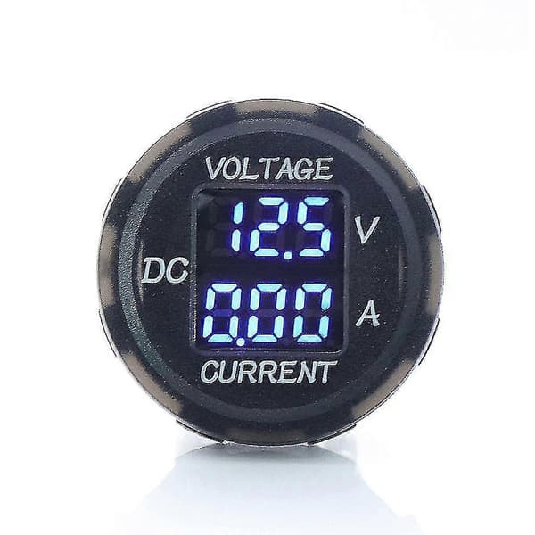 LCD Digital Display Multimeter Voltmeter Amperemeter Tester Strømkreds Til Bil, Blå