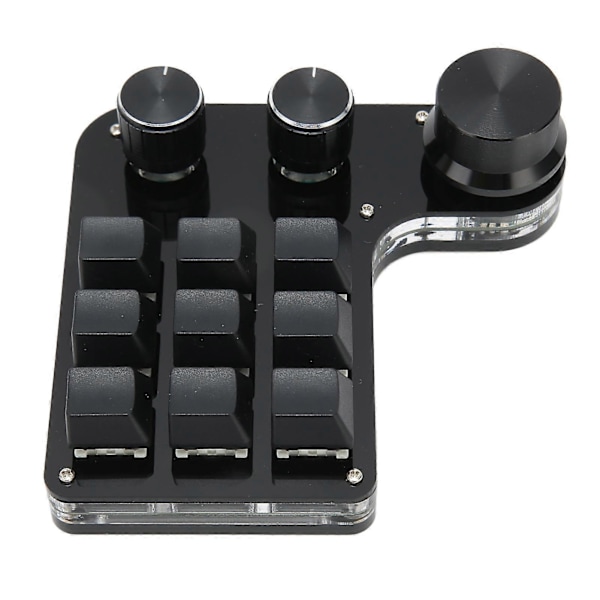 Enhands Macro Mekaniskt Tangentbord RGB Mini Kabelansluten USB OSU 9 Tangenter USB Mini Macro Speltangentbord för Dator YEMMA