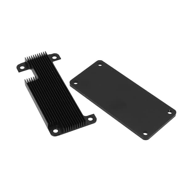 Raspberry Pi Zero 2W Beskyttelsesetui - Hurtig Afkøling Sort Skal med Farverig Pin Header