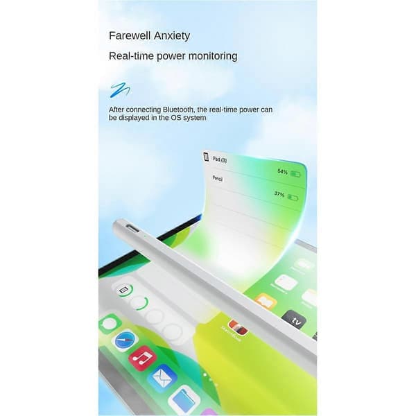 For Stylus Penn Anti-False-Touch med Bluetooth Elektrisitetsdisplay Hurtiglading Ultra Lang Utholdenhet Stylus Penn D