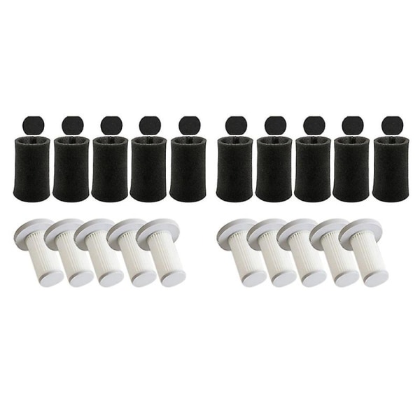 10 sett håndstøvsuger Hepa filter svampfiltersett for Deerma Dx700 Dx700s støvsuger reservedeler